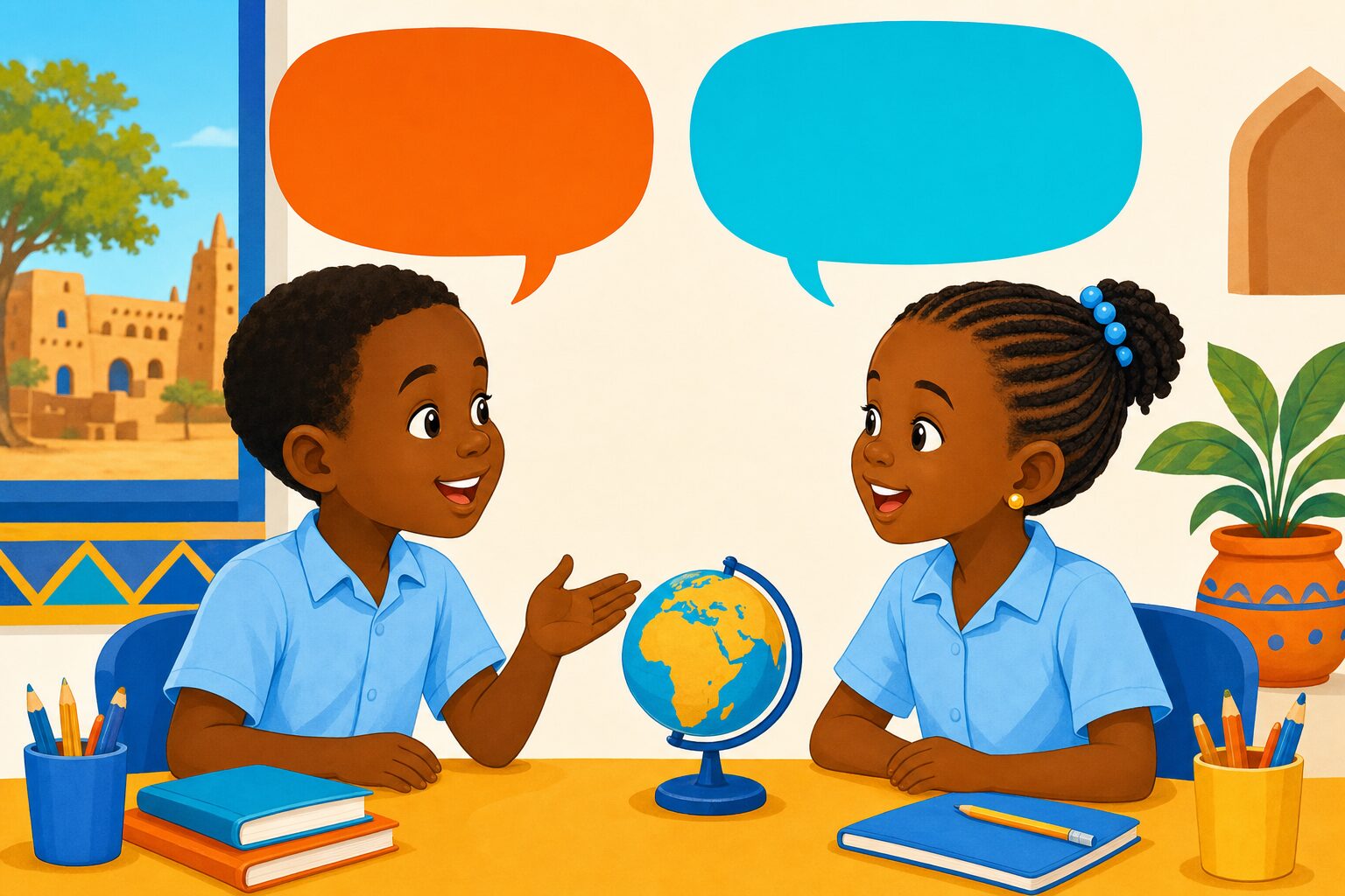 Conversation en anglais — illustration